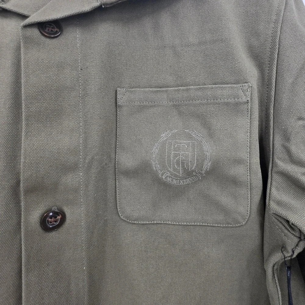 HONOR THE GIFT TRENCH COAT MENS LARGE ARMY GREEN OLIVE CANVAS CHORE STREETWEAR